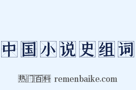 中国小说史组词是什么意思的图片